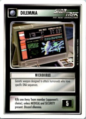 Star Trek Premiere 1E White Border WB CCG Card Microvirus 