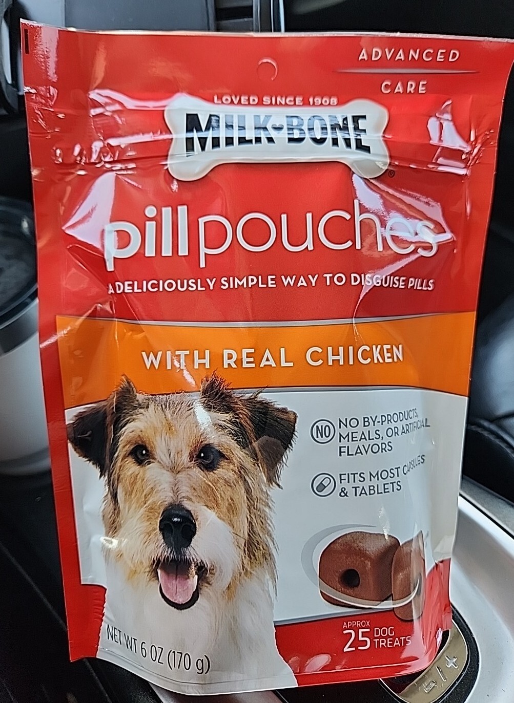 MilkBone Pill Pouches Dog Treats Real Chicken Flavor 6 Oz 25 CounBest