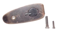 1903 Springfield Smith Corona Large Checkered Butt Plate Assm. W/ Screws #Y641