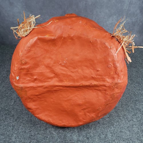 Vintage Pappmaché Kürbisse 18" groß 3 Köpfe gestapelt Halloween Dekoration - Bild 6 von 6