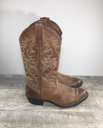 Mens Ariat 34725 Heritage R Toe Western Leather Pull On Cowboy Boots Size 8.5 D
