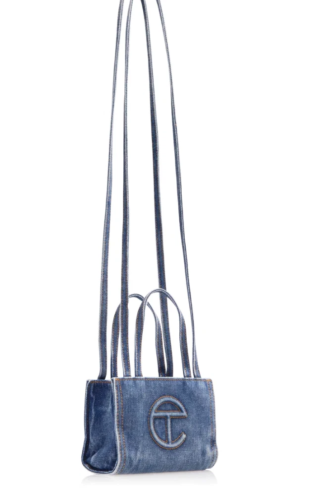 Telfar Small Denim Shopper Blue eBay