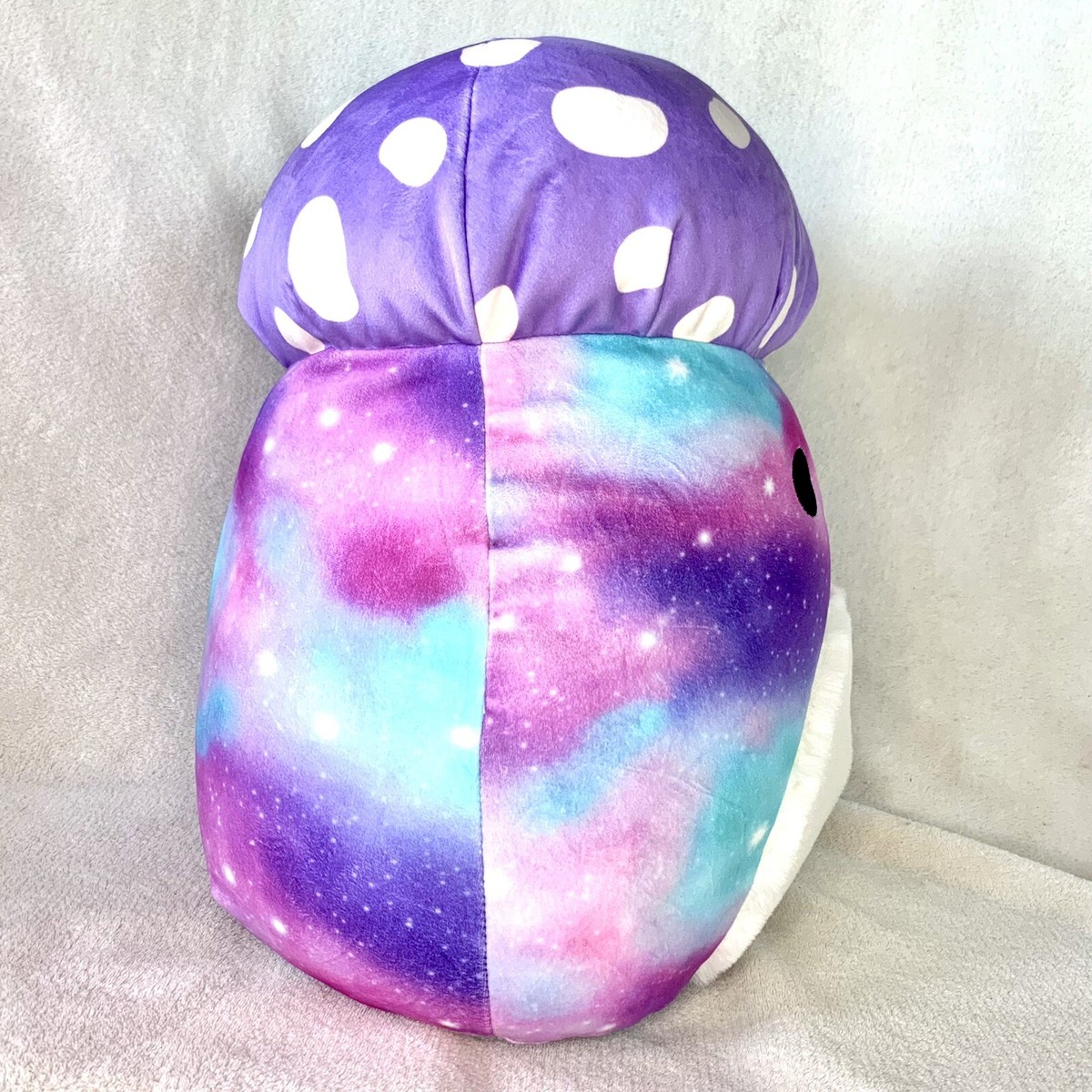 Squishmallow Unai Cosmic Galaxy Purple Mushroom 16 Inch with Polka