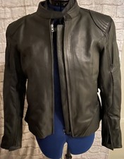 Fs Fieldsheer Women’s Black Leather Lined Full Zip Motorcycle Jacket Size L