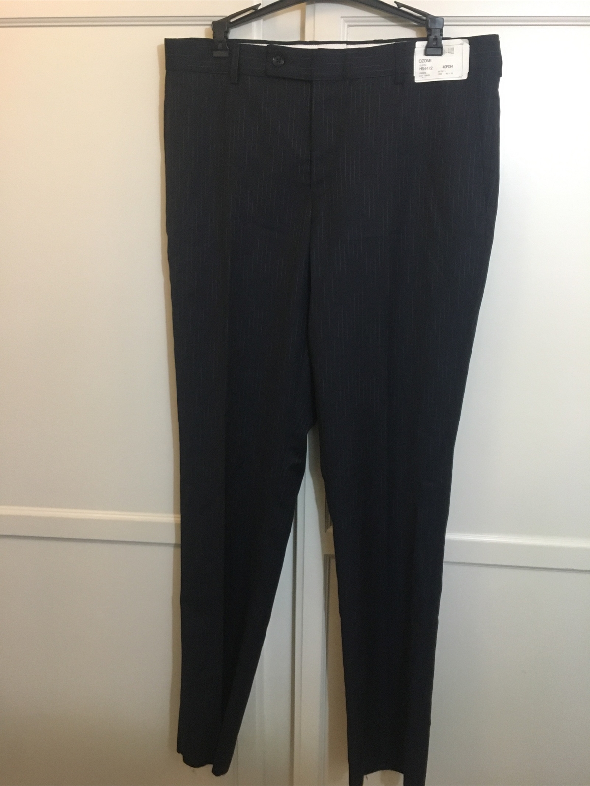 Spurr Suit Pant Mens 34' Blue Ozone 100 Wool Dress Pants Unfinished