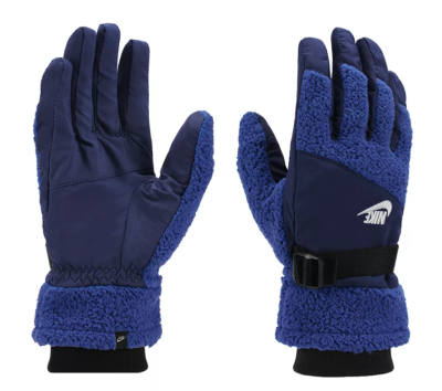Men's Nike Air Sportswear Sherpa Fleece Gloves blue Size M