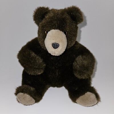 VTG Brown Teddy Bear Plush 7'' Stuffed Animal Heartline Hallmark 1990