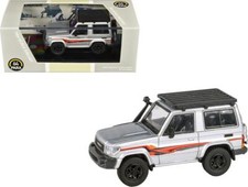 2014 Toyota Land Cruiser LC 71 Silver Metallic with Graphics 1/64 Diecast Model