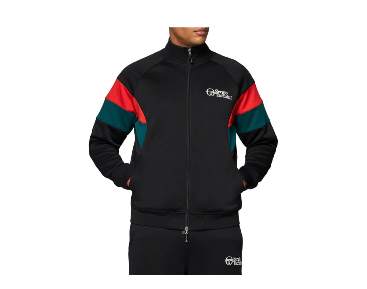 Sergio Tacchini Pero Track Top Jacket Black Beauty/Green/Red Sergio Tacchini Pero Track Top Jacket Black Beauty/Green/Red