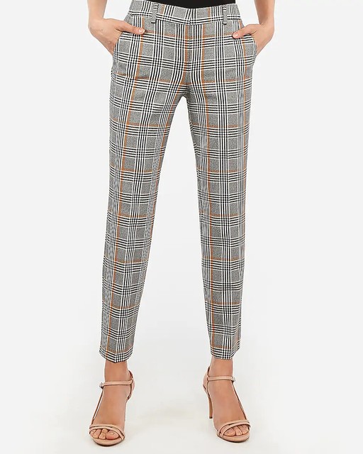 EXPRESS MID RISE PLAID COLUMNIST ANKLE PANT NWT SIZE 2 eBay