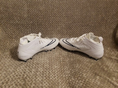 Men Nike Alpha Huarache 8 Elite White Navy LAX Lacrosse Cleats CW4440-101 Sz 16 - Picture 5 of 5