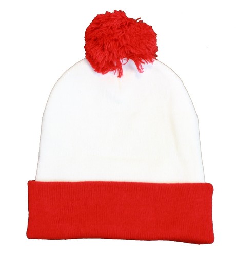White Pom Pom Halloween Costume Knitted 