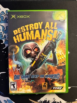Destroy All Humans! XBOX Game - Very Good Condition - Original Game Book 