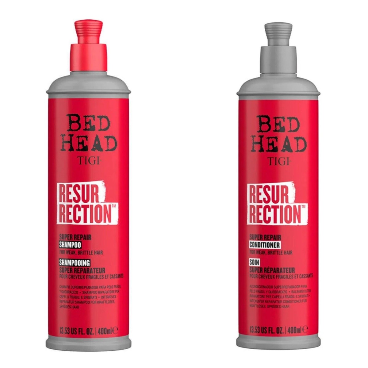 Tigi Bed Head Resurrection Shampoo 400ml – Repariert Geschädigtes Haar, Mit Juicy Fruity Duft