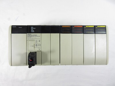 Omron, Rack-less Programmable Controller, CQM1H-CPU21, with I/O Modules, Nice!