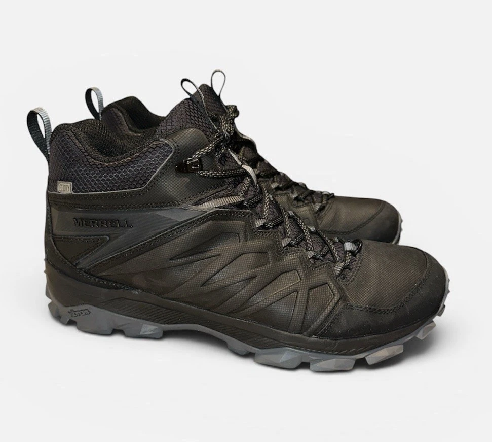 Merrell Snow Boots Mens Size 10 Black Dark Denim Waterproof Winter Insulated MERRELL BLACK Leather 400g Insulated Waterproof Winter Snow  main image 4