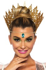 Brand New Glitter Die Cut Queen Crown with Jewel Accent