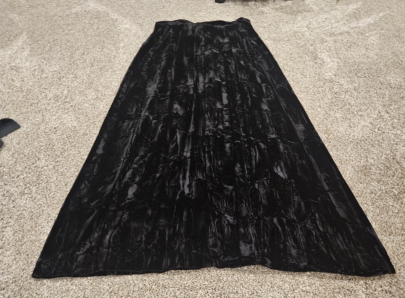 Vintage Skirt Velvet Y2K Whimsigoth Witchy Grunge Goth Coquette Maxi Black 14