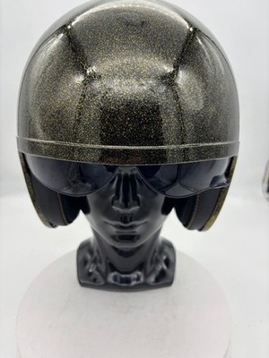 LS2 Helmets Open Face Spitfire Helmet Gold Black size XL