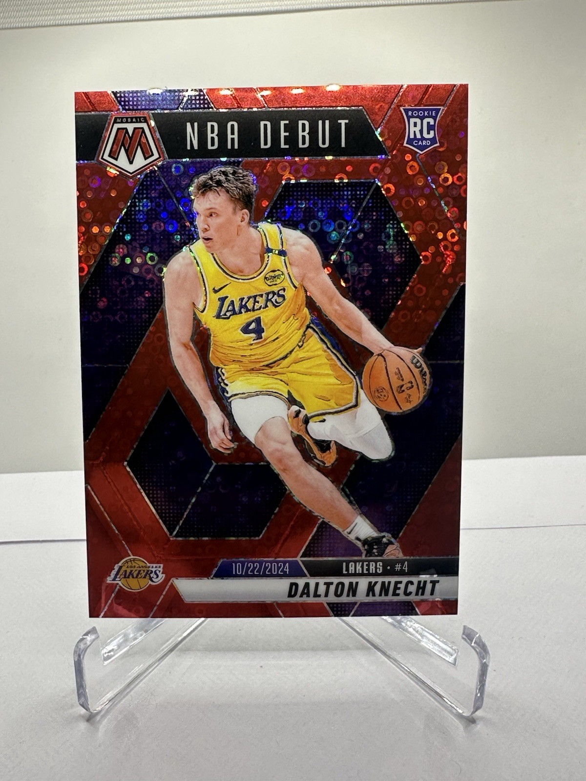 2024-25 Panini Mosaic NBA Debut Dalton Knecht #264 Red Fast Break /99 (RC)