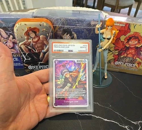 One Piece TCG Trafalgar Law (073) OP12-073 Legacy of the Master Foil - PSA 10