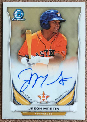 2014 Bowman Chrome Prospect Autograph #BCAP-JMA Jason Martin Astros Rookie Topps