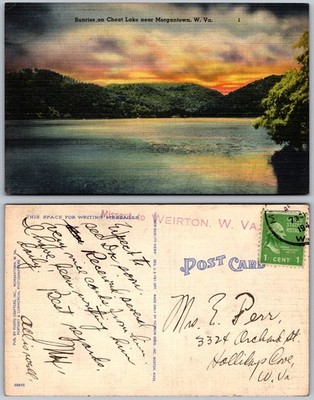 Sunrise On Cheat Lake Near Morgantown WV Postcard