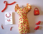BARBIE FASHION CLOTHES ~ CUSTOM DESIGN STRAWBERRY PRINT OUTFIT w/ACCESSORIES SET