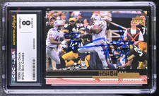 Ben Coates Signed 1999 Upper Deck Card #124 Patriots CGC 8 JSA 10 Auto