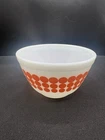 Vintage Pyrex Orange Polka Dot Small Mixing Bowl Milk Glass #401