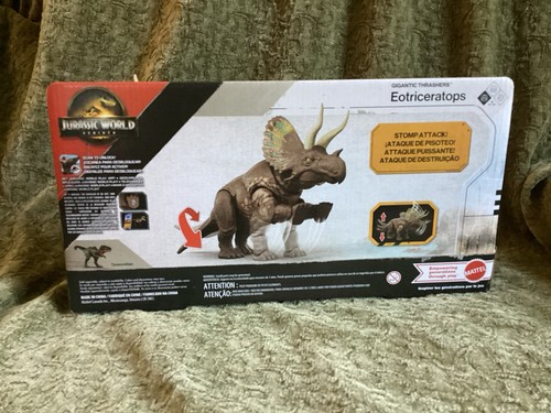Mattel Jurassic World Big Action! Eotriceratops Dinosaur Figure for Kids Moving - Picture 3 of 3