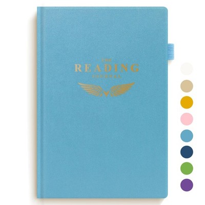 Elegant Reading Journal Book Log for 110 Reviews Ocean Blue A5 Size Gift