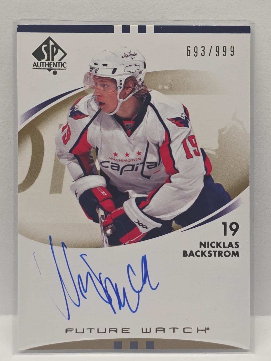 2007-08 SP Authentic Nicklas Backstrom #250 Autograph /999 Future Watch Capitals