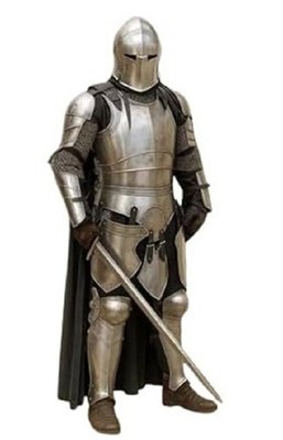 Medieval Full Body Knight Armor Suit Handcrafted 18g Steel LARP Cosplay ...