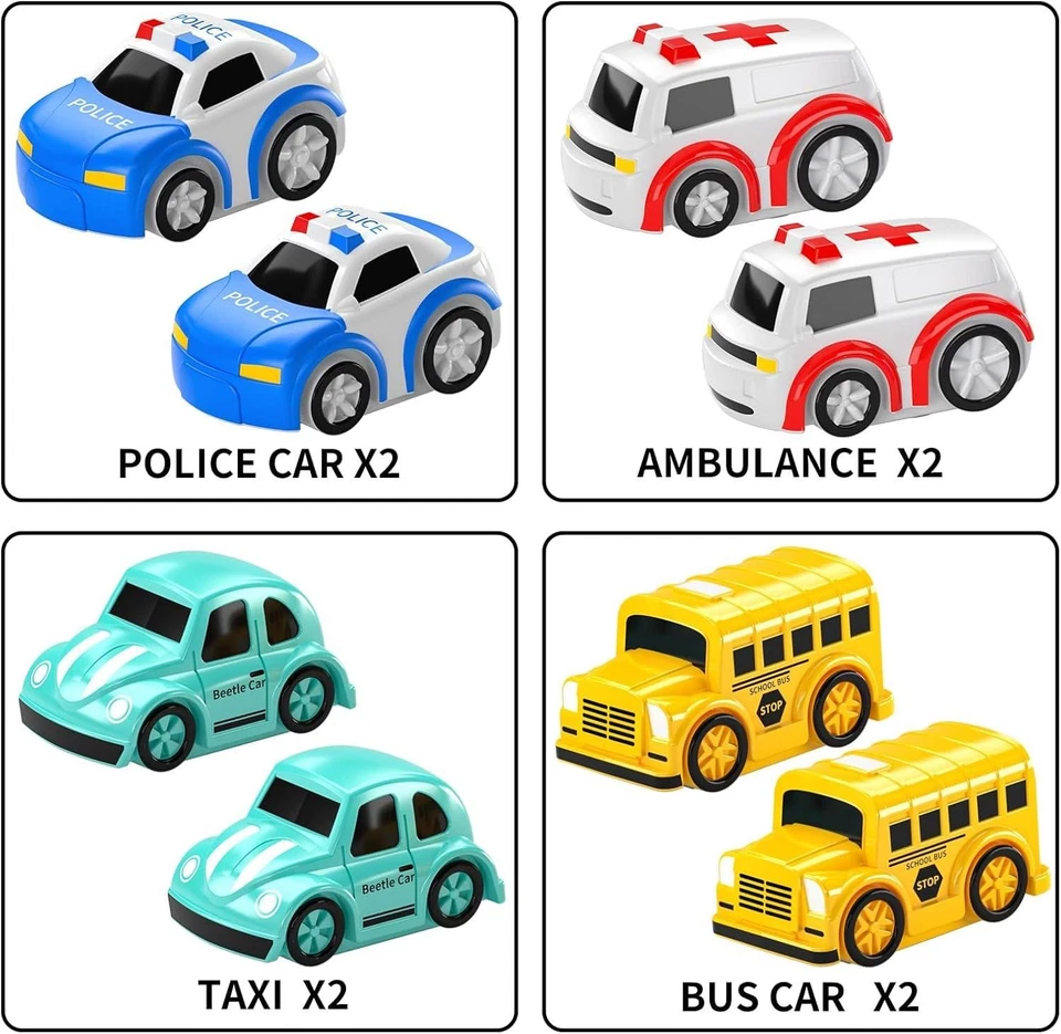 Temi Kids Aeroplane Toys Race Track Playset with Cars and Playmat - Image 4 of 4