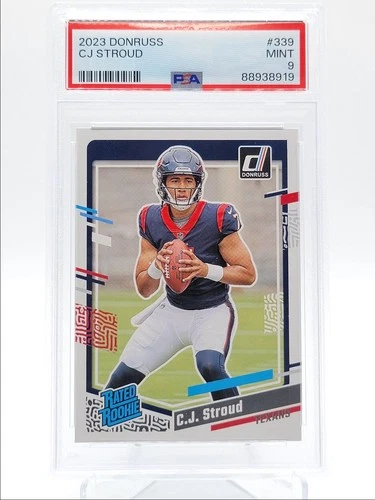 C.J. STROUD 2023 DONRUSS RATED ROOKIE FOOTBALL TEXANS B RC PSA 9 Q4320