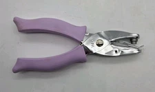 Fiskars Single Paper Hole Punch Comfort Handle Craft 1/4" Scrapbooking Purple