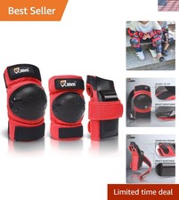 Adult  Kids Knee Pads Elbow Pads and Wrist Guards for Inline Skating, Roller...