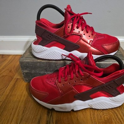 Nike Air Huarache Run Varsity Red Sneakers 634835-605 Size 7.5
