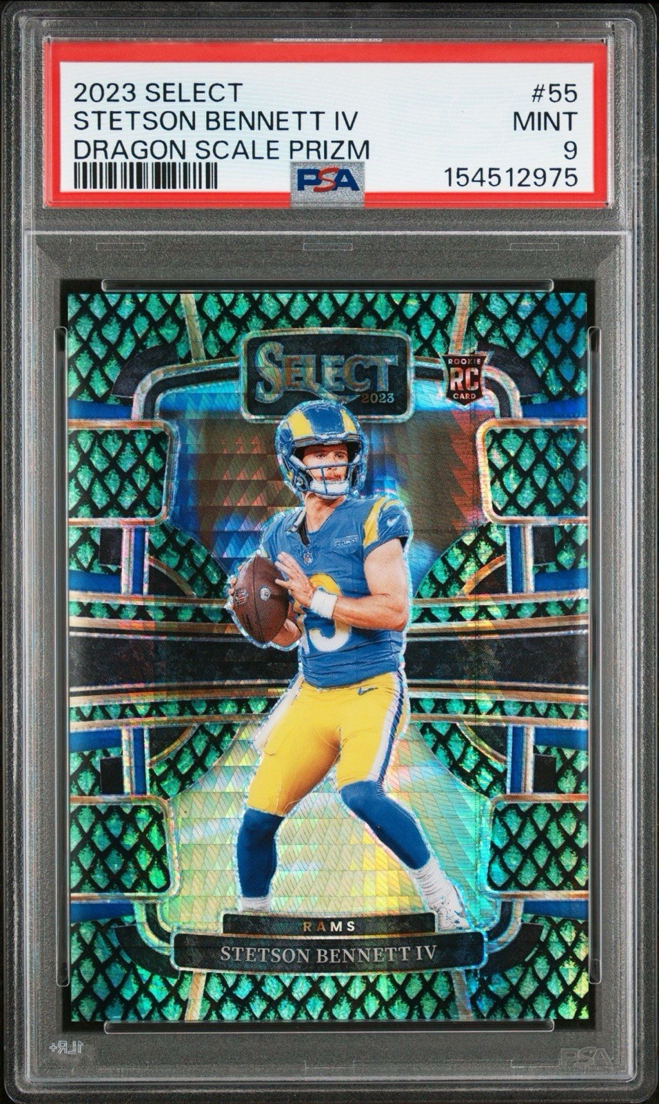2023 Select Stetson Bennett IV #55 /70 PSA 9 LA Rams