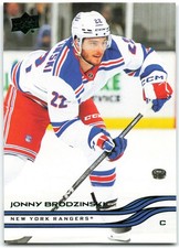 2025-26 Upper Deck Series 1 Holiday SP Green Foil #114 Jonny Brodzinski New York