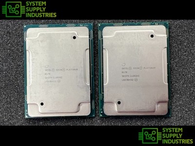 2x Intel Xeon Platinum 8170 SR37H 2,10GHz 26-Core 35,75MB CPUs Matched Pair