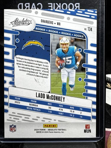 2024 Panini Ladd McConkey Rookie Card Lot - Picture 6 of 6
