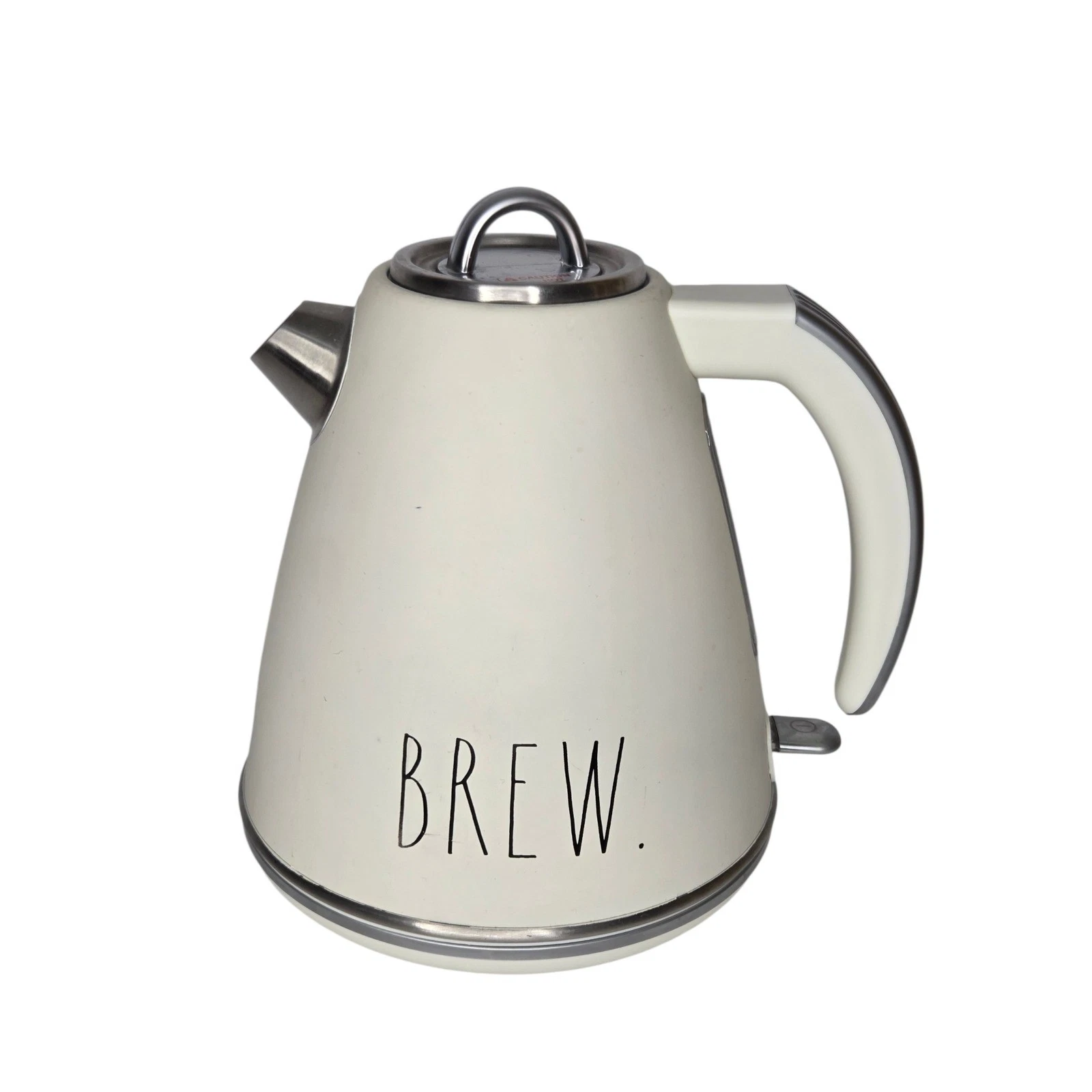 Rae Dunn White Electric Tea or Coffee Kettle Brew Stainless Steel HTF RARE