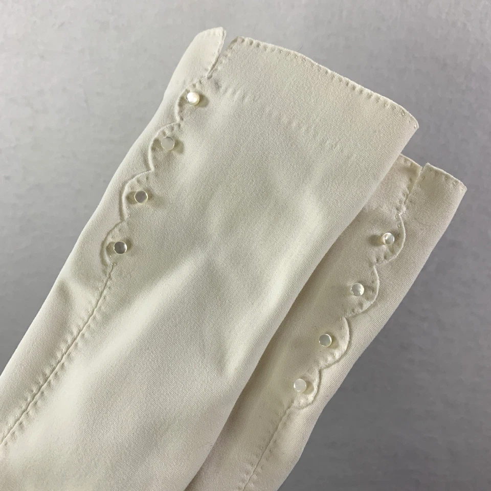 Guantes elegantes vintage para mujer pequeños blancos para boda iglesia fiesta del té imitación perla Foto 2 de 4