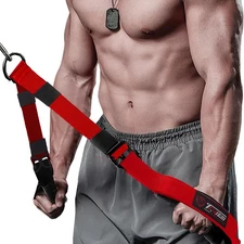 Tricep Rope Cable Attachment, Adjustable 26-56 in, Gym & Home Workout Equipment