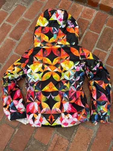 Roxy Girls 5K Snowboard Jacket, Size 10, multicolor, removeable fur trim hood - Picture 5 of 10