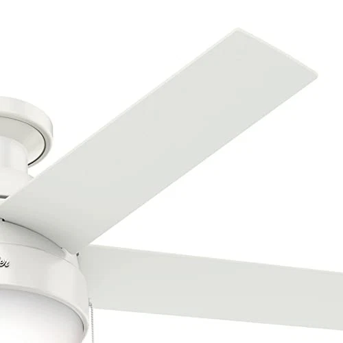 Hunter Anslee 46 Inch Modern Ceiling Fan with LED Light and Pull Chain Control - Picture 12 of 13