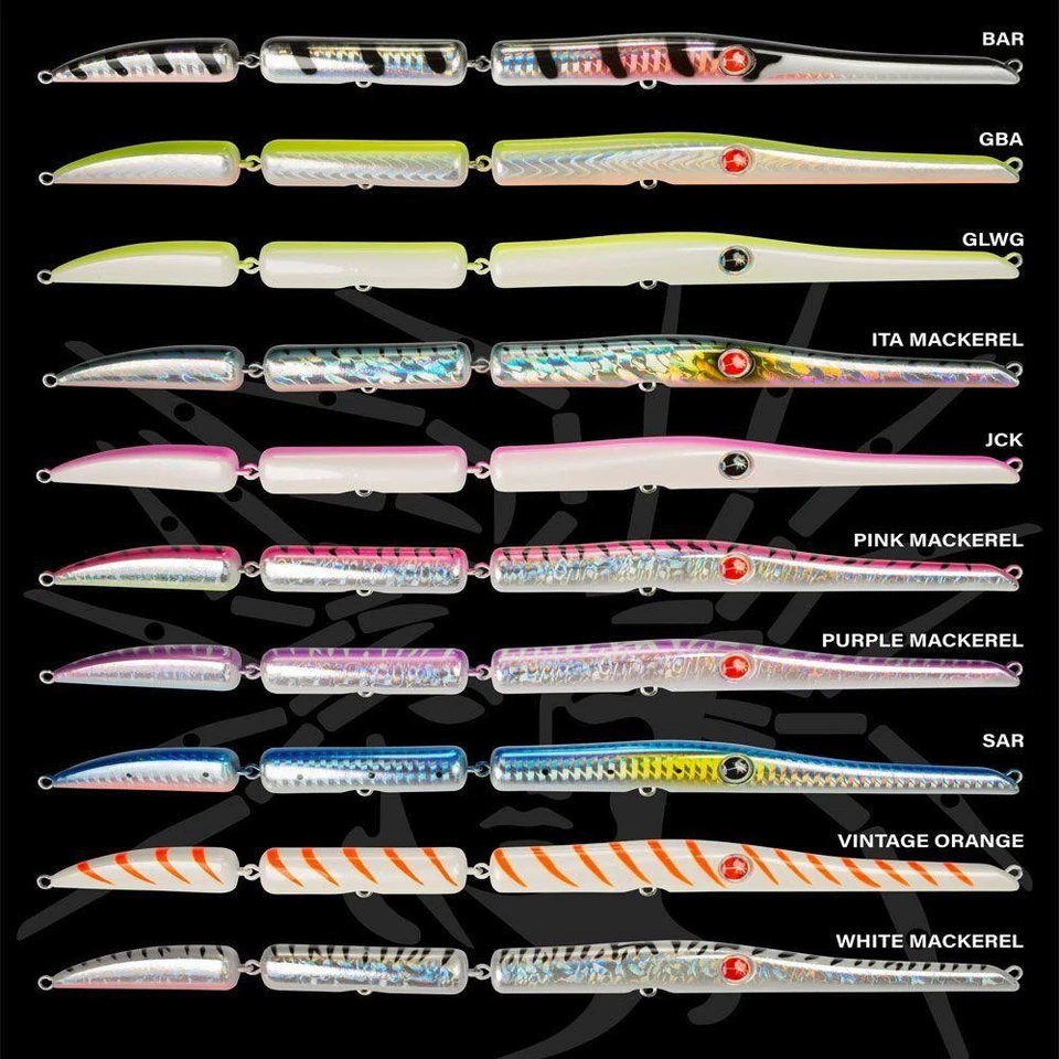 ARTIFICIALE SPINNING SEASPIN STREGA 257 AGUGLIA SNODATO ESCA JOINTED SERRA BARRA - Immagine 2 di 4