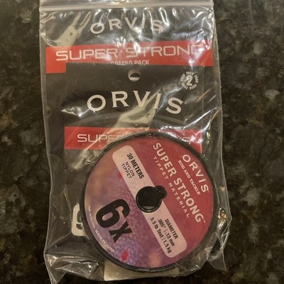Orvis SUPERSTRONG Plus Nylon Knotless Tapered Leader 9ft + 30 Meter 6X Tippet Sp